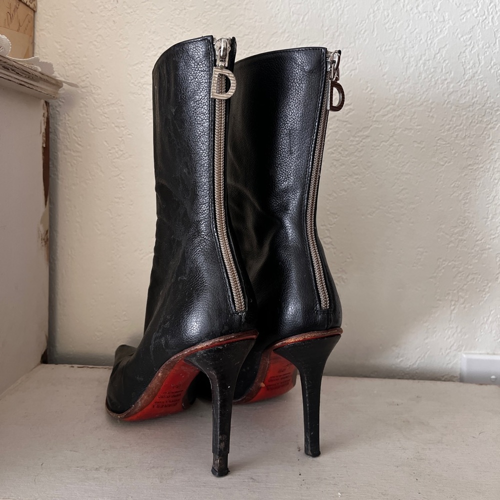 Italian Black Leather Boots - Picture 4 of 14